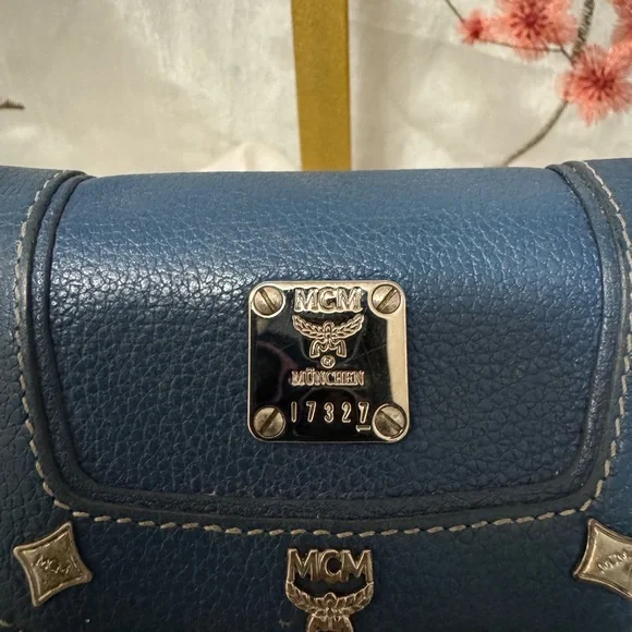 MCM Blue Leather Women's Wallet - Picture 3 of 11